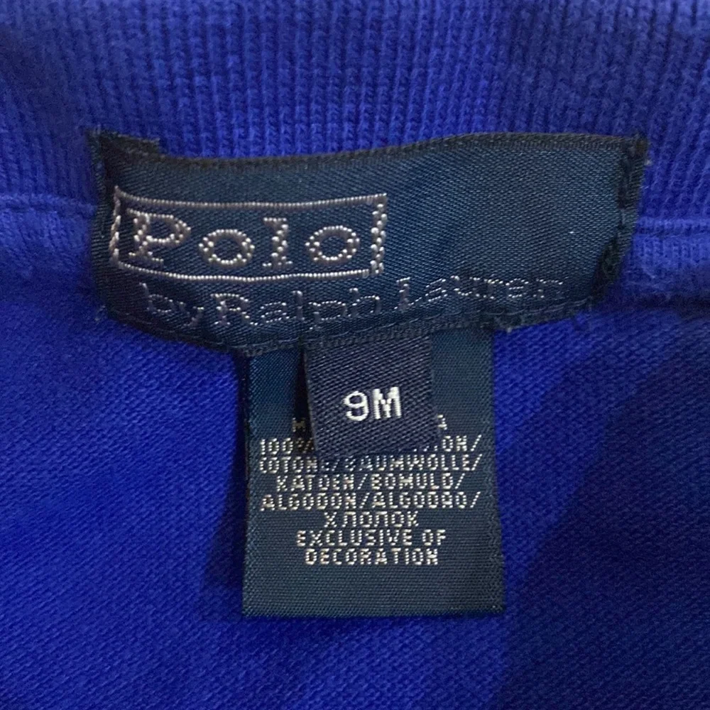 Polo Ralph Lauren blue polo size 9 months - Picture 2 of 2